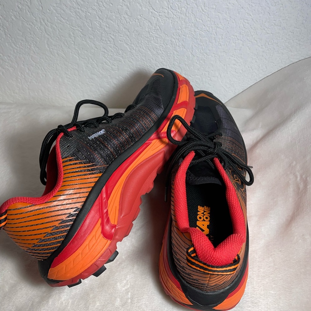 Hoka One One Evo Mafate 2 Black Poppy Running Shoes - Picture 4 of 6